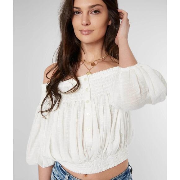 We The Free Crop Top Balloon Sleeves size XS - Picture 1 of 7